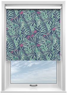 Watercolour Jungle, Night - Roller Blind